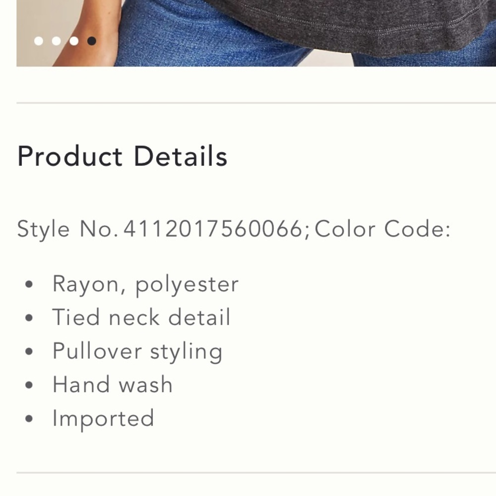 Anthropologie Tiny Joy Tie-Neck Mixed Print Top - Gray/Blue, Short Sleeve, XS - Picture 13 of 14